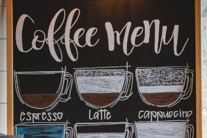 Coffee menu